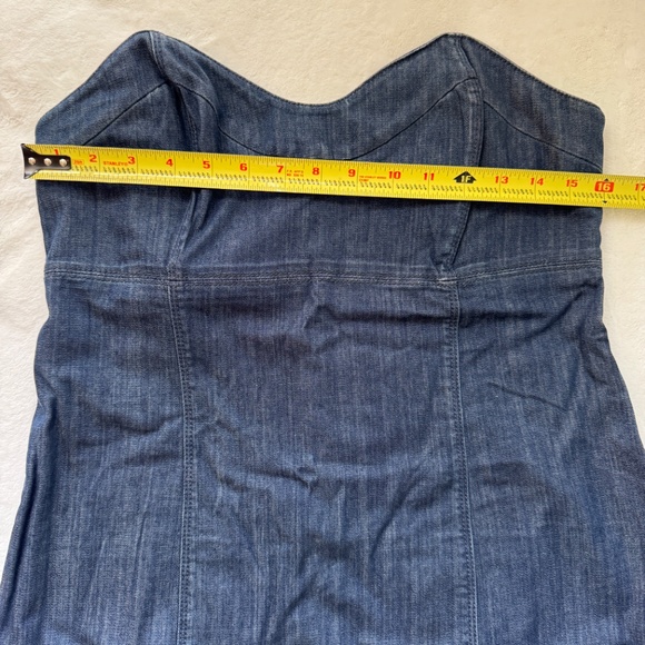 Juicy Couture Denim Strapless Dress Vintage Size XL - Picture 10 of 12